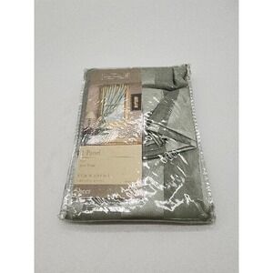 Home Trends Window Panel Sage Satin Stripe Sheer 43" x 84" in Open Package